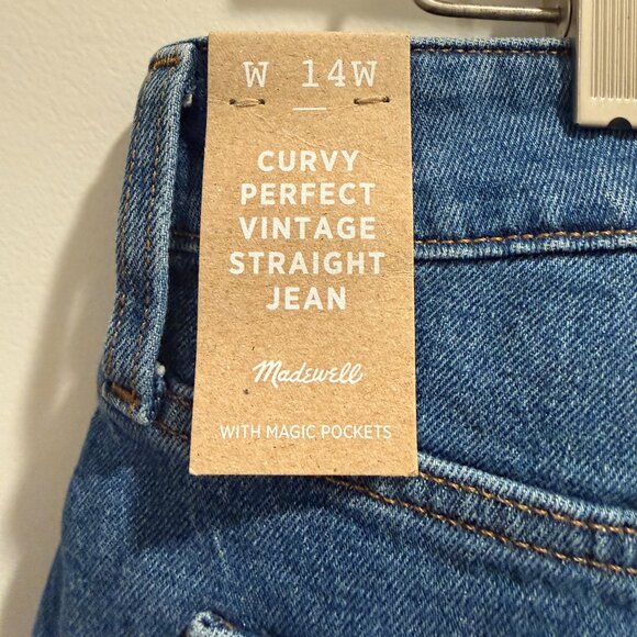 NWT Madewell Plus Curvy Perfect Vintage Straight Jean in Mayfield Wash size 14W - Picture 8 of 10